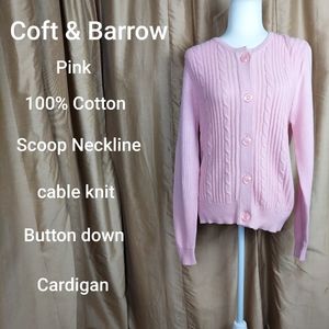 SOLD🚫🚫🚫Croft &Barrow pink cotton cardigan